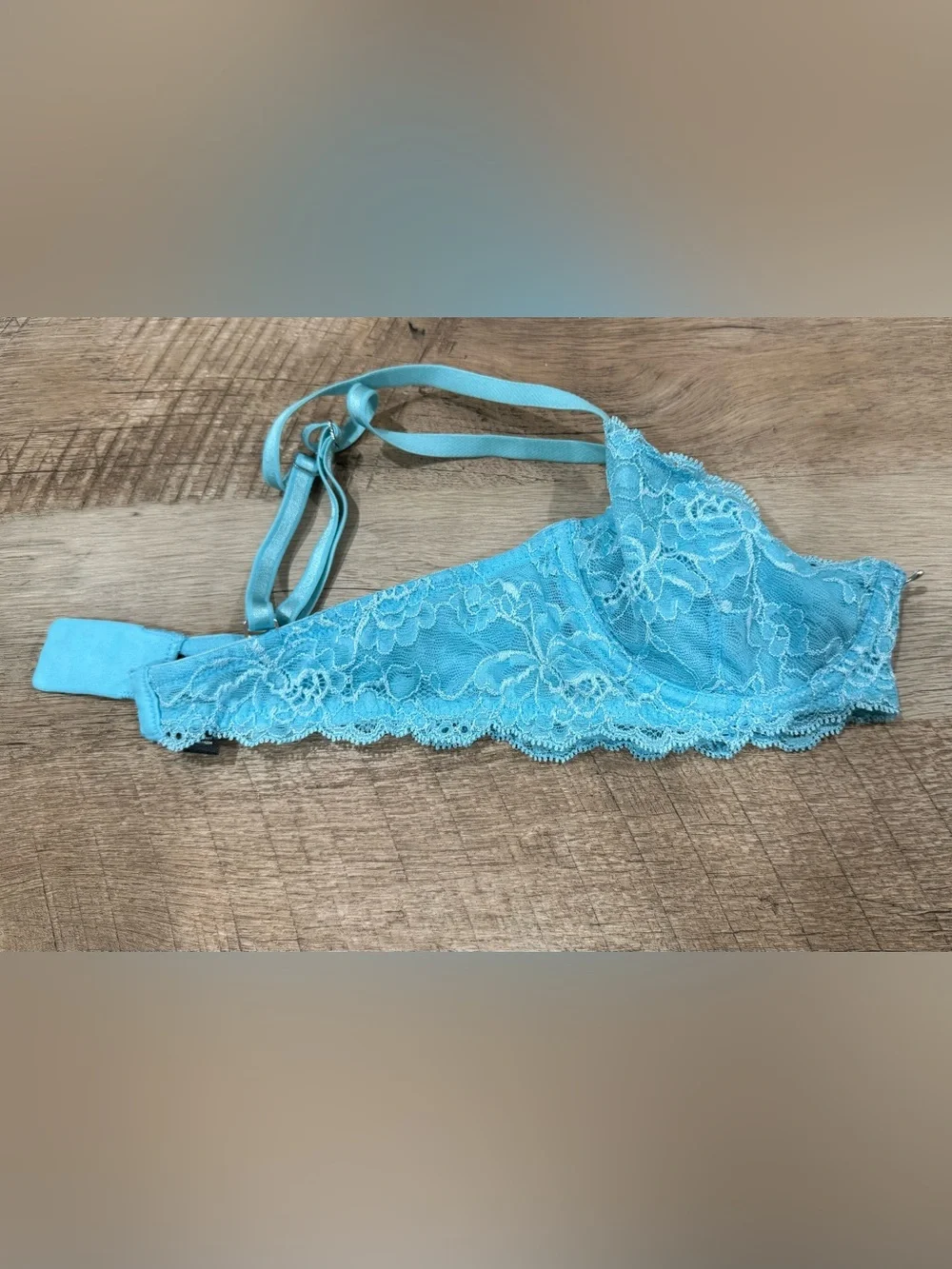 Montelle Intimates Blue Lace Underwire Bra-34B